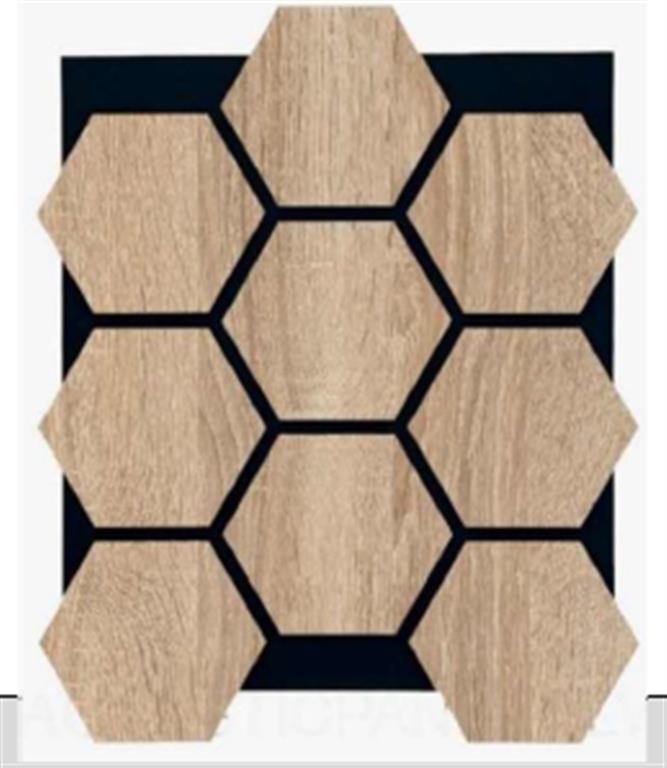 Hexagon panel 60x70cm - svetlo braon